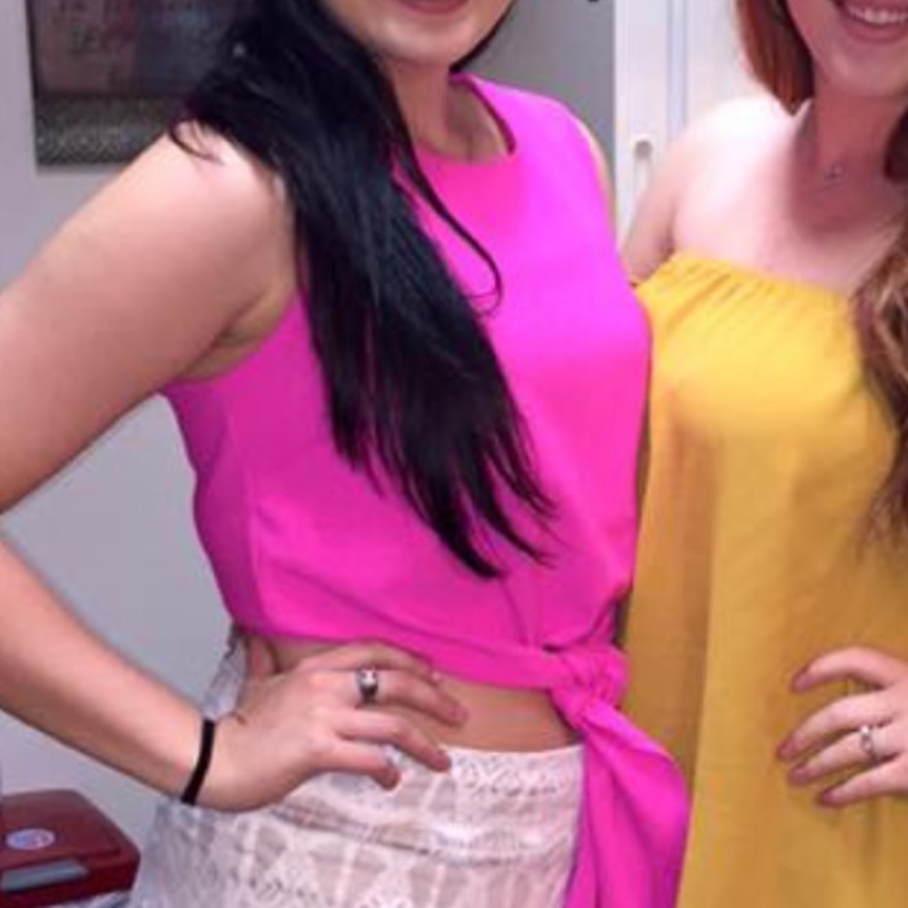 Hot pink crop top